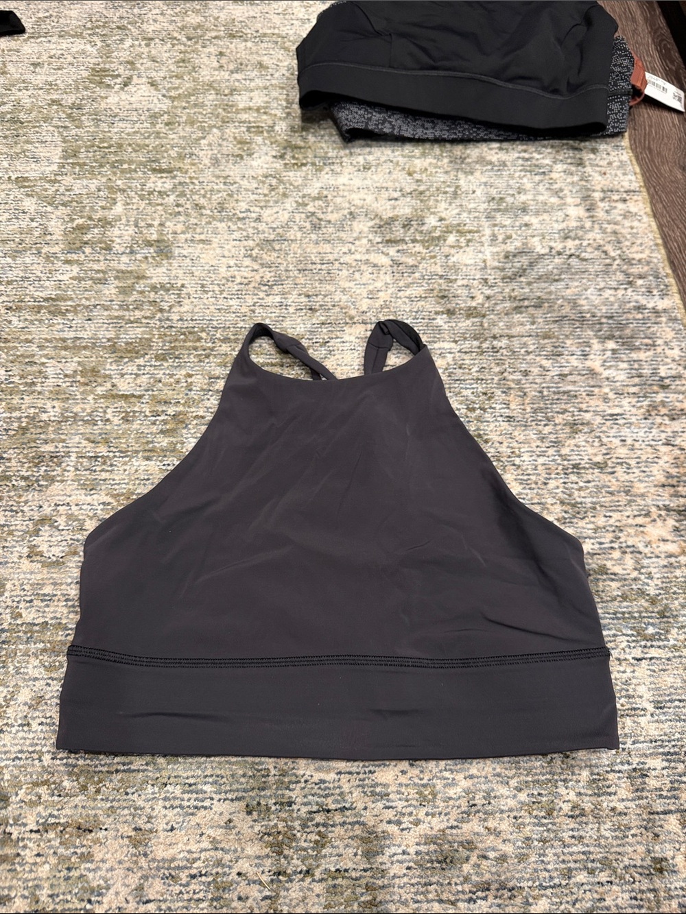 lululemon athletica Black High-Neck Crop Sports Bra